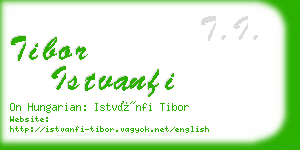 tibor istvanfi business card